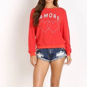 WILDFOX
Amore Hearts Baggy Beach Jumper Marinara